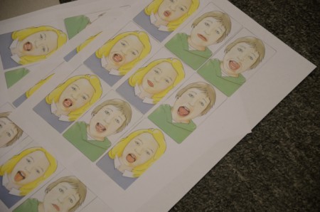 Creación de material fonoaudiológico: imágenes para tablero de praxias