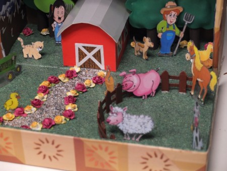 Material fonoaudiológico: maqueta de granja